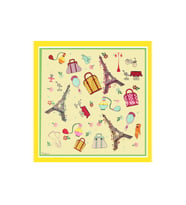 60x60 cm Premium Saten Desenli Dikişli Fular
