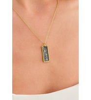 14 K Gold Kaplama 925 Ayar Gümüş Viking Seyahat Sembolleri Kolyesi