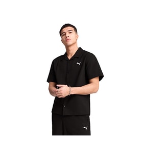 Puma Wardrobe Ess Relaxed Shirt Erkek Günlük Polo Tişört 62966301 Siyah