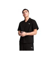 Puma Wardrobe Ess Relaxed Shirt Erkek Günlük Polo Tişört 62966301 Siyah