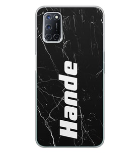 Oppo 9no. Mermer Tasarımlı Şeffaf Telefon Kılıfı