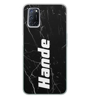 Oppo 9no. Mermer Tasarımlı Şeffaf Telefon Kılıfı