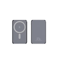 5000 mAh Kablosuz Powerbank 15W Manyetik Wireless Hızlı Şarj Taşınabilir İnce Şarj Cihazı (Gri)