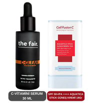 the fair. C Vitamini Aydınlatıcı Gözenek Bakım ve Aquatica Stick Güneş Kremi Set