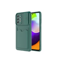 Samsung Galaxy A72 Uyumlu Kılıf Zore Kartix Kapak (Koyu Yeşil)