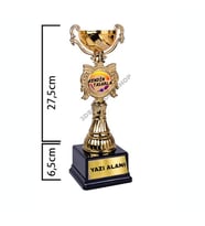Kişiselleştirilebilir Kelebek Temalı Ödül Kupası 1 Adet 34cm (Not Yazılabilir)