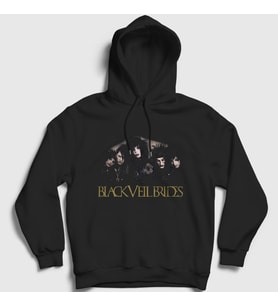 Presmono Unisex Siyah Band Black Veil Brides Kapüşonlu Sweatshirt 18796tt