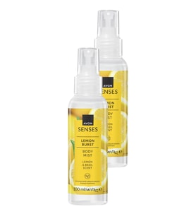 Avon Senses Lemon Burst Limon ve Reyhan Kokulu Vücut Spreyi 100 Ml. İkili Set (Renksiz)