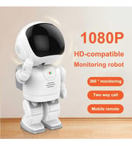 Pazariz 1080p Astronot Robot Görünümlü İntercomlu Wifi Ip Güvenlik Kamerası  (Beyaz)