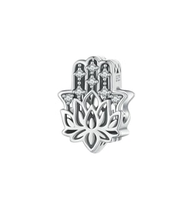 Koruyucu Lotus Charm  925 Ayar Gümüş