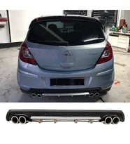 Opel Corsa D Gri Difüzör Çiftli Yuvarlak Egzoz Görünümlü D Tip Difizör