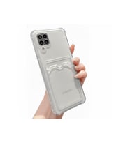 Teknomoda Samsung Galaxy M53 Kılıf Kartlıklı Anti Şok Korumalı Şeffaf Silikon Şeffaf Açık
