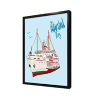 Eminönünde Vapur Çerçeveli Mdf Tablo