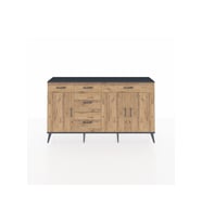 Arges Konsol 2 Raflı 5 Çekmeceli 3 Kapaklı 176x30x99 Antrasit-Çam