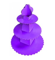 Cup cake standı piramit modeli düz renk mor pk:1-