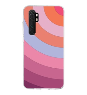 Xiaomi Mi Note 10 Lite Uyumlu Kapak  Renk Cümbüşü Tasarımlı Şeffaf Silikon Kılıf