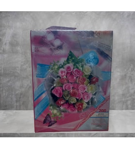 HİDZ Fotoğraf Albümü Çiçek Desenli 10 x 15 200 lük (Fuşya)