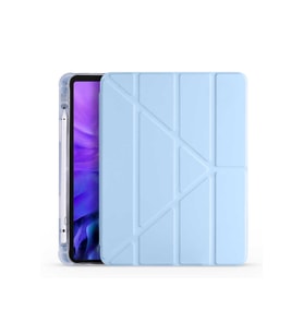 Apple iPad Air 10.9 2022 (5.Nesil) Kalemlikli Katlanabilen Kılıf (Mavi)