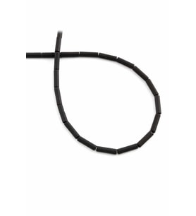 Hematit Doğal Taş Mat Siyah Silindir Kesim 2x8mm Dizi [AA]