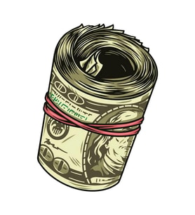 Dolar Balyası Oto, Motorsiklet, Araç, Laptop Sticker 19CM