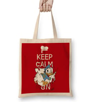 Keep Calm On Donald Duck Bez Çanta Uzun Saplı