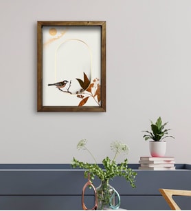BK Gift Otel Odası Konseptli Doğal Masif Ahşap Çerçeveli Tablo 45x65cm-126