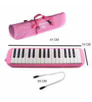 32 Tuşlu Melodika Bez Çantalı-Pembe