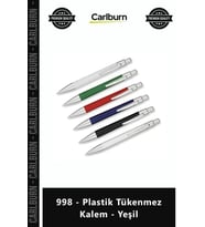 Özel Üretim Promosyon Baskılı Logolu Kurumsal Ekonomik Şık 998 Plastik Tükenmez Kalem Yeşil