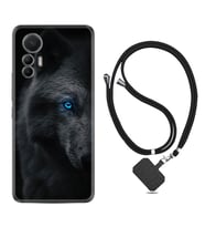 Xiaomi 12 Lite Kılıf Resimli Boyun Askılı İpli Desenli Silikon Series Dark Wolfs 1834