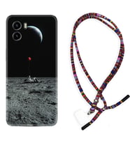 Vivo Y15S Y32 Y33S Y51 Y53S Kılıf Boyun Asklı Rasta Silikon Astronoot Red Baloon 1608