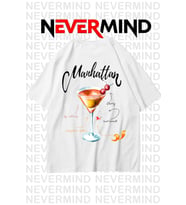 Unisex Manhattan Kokteyl Oversize Tişört (Beyaz)