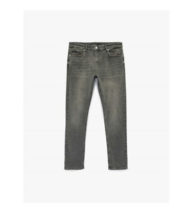 Koton Pamuklu Slim Fit Gri Erkek Jean Pantolon 6SAM40056ND