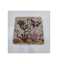 Doğal Taş Dekoratif Banyo Gider Kapağı Süsü, 10x10 cm