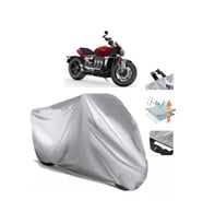 Triumph Rocket 3 R (bağlantı Tokalı) Uyumlu SolarBlock Prime Motosiklet Brandası Örtüsü (Siyah)