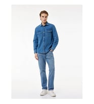 Koton Pamuklu Normal Bel Straight Mark indigo Erkek Jean Pantolon 7WAM40038ND