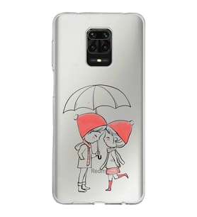 Xiaomi Redmi Note 9 Pro Uyumlu Kapak Aşk Tasarımlı Şeffaf Silikon Kılıf