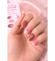 4M4D Sihirli Uzatılabilir Effect Jel Tırnak Sticker_ Somon Kırmızı_Uzun