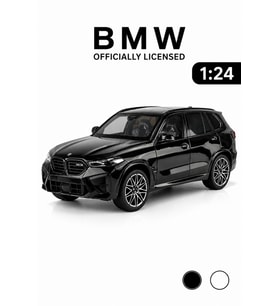 Lisanslı BMW X5 M Competition 1:24 Ölçek Sesli Işıklı Metal Model Araba Siyah
