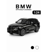 Lisanslı BMW X5 M Competition 1:24 Ölçek Sesli Işıklı Metal Model Araba Siyah