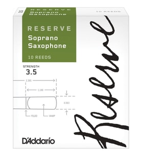 D'Addario DIR1035 Reserve Soprano Saksafon Kamışı No: 3.5 (Profesyonel) - 10'lu Paket  İleri Seviye Performans ve Güçlü Ses Projeksiyonu
