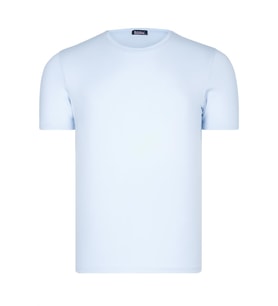 T8569 DEWBERRY BİSİKLET YAKA ERKEK T-SHIRT-DÜZ MAVİ (Karışık)