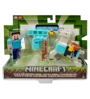Minecraft Figürler İkili Paket Steve ve Zırhlı At