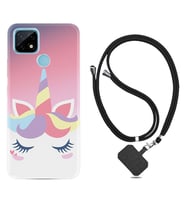 Realme C11 C21 C21Y C25Y C11 2021 Kılıf Boyun Askılı Silikon Sweety Unicorn 1737
