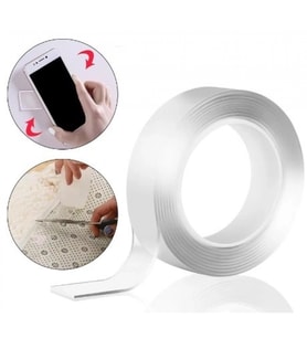 Mey İthalat® 2 metre 2 cm Çift Taraflı Şeffaf Bant