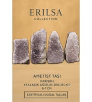 Sertifikalı Ametist Taşı Kütlesi 200-250 Gr – Doğal Ham Kristal Şifa Taşı Stresi Azalt Huzur Ver (Çok Renkli)