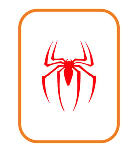 Örümcek Marvel Oto Sticker Kırmızı 15*10 Cm