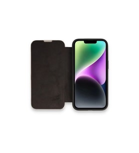 Apple İphone 14 Pro Max Kılıf Dolpin Kapaklı - Siyah