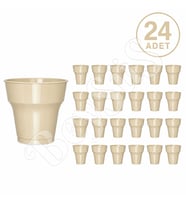 Parti Plastik Bardak 24lü Krem