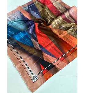 Levidor Tivil İpek Eşarp 43976 Pembe Karışık Desen