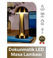 Özel Üretim Dokunmatik Şarjlı Dekoratif 3 Modlu 23 cm x 9 cm Modern Aç/Kapa Butonlu Led Masa Lambası (Çok Renkli)
